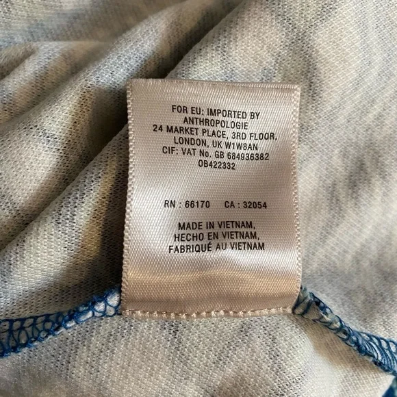 Anthropologie Maeve Blue Green White Geometric V Neck Sleeveless Dress Size 8P - Picture 7 of 10